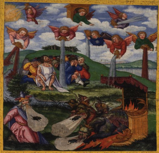 The Giving of the Seven Bowls of Wrath;The First Six Plagues,Matthias Gerung (1500–1570)